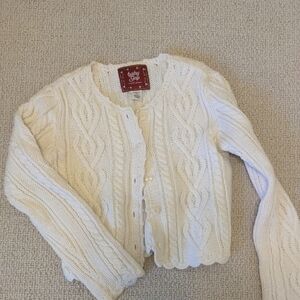 GAP Kids Cream Cable Knit Cardigan